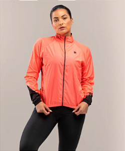JAQUETA SIDE FURBO CORTA VENTO ASPEN GLINT FEMININA - CORAL - GG