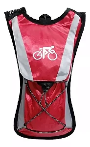 MOCHILA DE HIDRATACAO 2 LITROS C/REFIL CINZA/VERMELHO IMP H1008