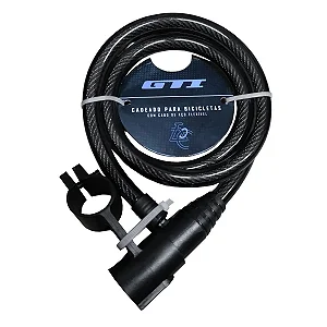 CADEADO GTI 1,5MX6MM ESPIRAL, CHAVE, PTO