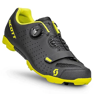 SAPATILHA SCOTT MTB COMP BOA PRETO FOSCO/AMARELO FLUORESCENTE 2024 40BR