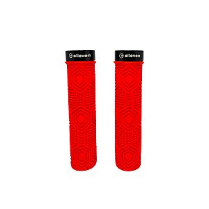 MANOPLA MTB SILICONE PREIUM 137MM COM TRAVA - VERMELHA