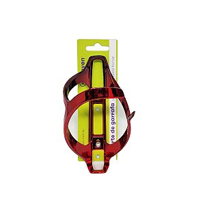 SUPORTE GARRAFA ELLEVEN BICOLOR VERMELHO/PRETO