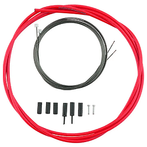 Kit Cabos E Conduíte De Câmbio Sti Speed Shimano Slr Ptfe vermelho