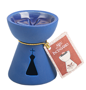Incensário N. Sra. Aparecida (vazado) - Azul