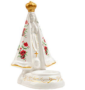 Nossa Senhora Aparecida INCENSÁRIO - Floral Vermelho