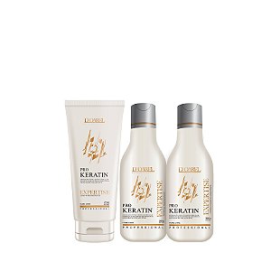 KIT PRÓ KERATIN EXPERTISE 300ml     ( 3 PRODUTOS ) SHAMPOO RESTAURADOR, CONDICIONADOR,  LEAVE-IN RESTAURADOR