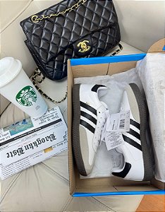 Adidas Samba OG Feminino em Couro - Branco/Preto
