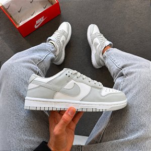 Nike Dunk Low Pro Luxo Feminino e Masculino - Branco/Cinza