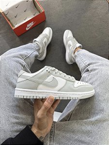 Nike Dunk Low Pro Luxo Feminino e Masculino - Branco/Cinza