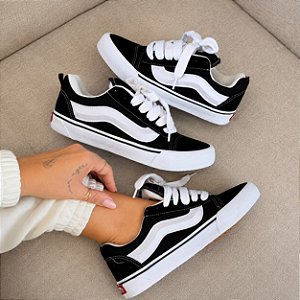 Vans KNU Feminino e Masculino - Preto / Branco