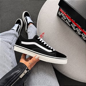 Vans Old Skool Feminino e Masculino - Preto / Branco