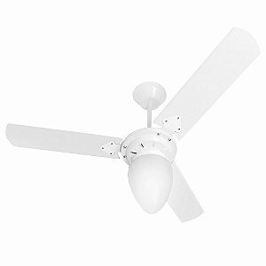 Ventilador Teto Tron Pera New 110v Branco C/ Lustre