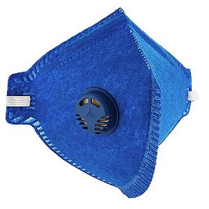 Máscara de Proteção com Válvula P2 CA39236 Azul EPI