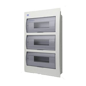 Quadro de Distribuição Weg Para 36 Disjuntores Din Fumê de Embutir