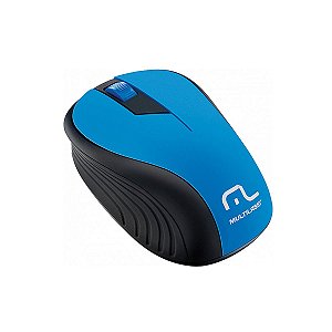 Mouse sem Fio Preto/Azul USB Multilaser - MO215