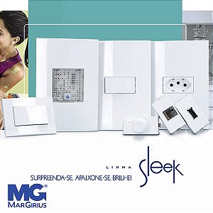 Placa 4X4 Cega Branco Sleek Margirius