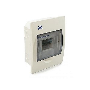 Quadro de Distribuição Weg Para 6 Disjuntores Din Fumê de Embutir