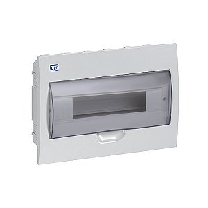 Quadro de Distribuição Weg Para 12 Disjuntores Din Fumê de Embutir