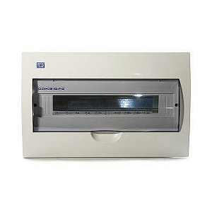 Quadro de Distribuição Weg Para 18 Disjuntores Din Fumê de Embutir