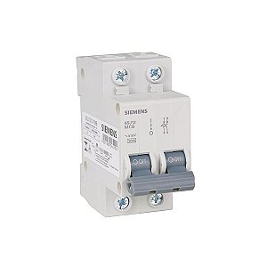Mini Disjuntor Residencial 63A Bipolar Curva C 5SJ1 263-7MB Siemens