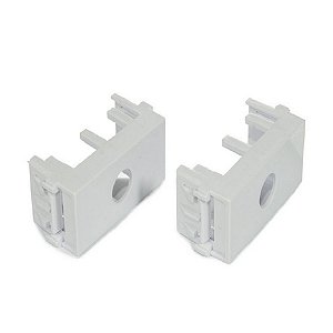 Módulo Sai Fio Branco com 2 Peças Refinatto