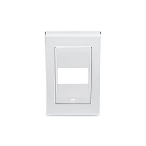 Placa 4X2 1 Posição Branco com Branco Style Refinatto