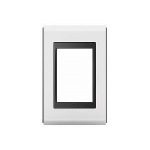 Placa 4X2 3 Posições Branco com Preto Style Refinatto