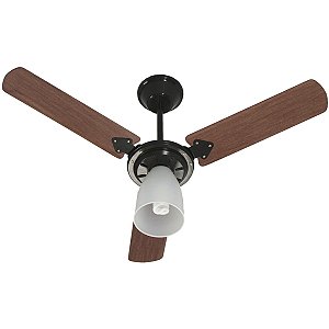 Ventilador De Teto Tron Marbela 220v Preto C/ Lustre