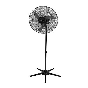 Ventilador Oscilante 60cm de Pedestal Preto Bivolt Aço Tron
