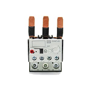 Relé Térmico de Sobrecarga 50A a 63A RW 67 2D para CWM50-80 Tripolar Weg