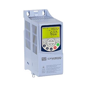 Inversor de Frequência Weg CFW500A01P0T4NB20 1A 0,25CV 380/440V Trifásico