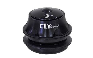 Caixa de direção Calypso aheadset over semi-integrada 1-1/8" com espaçador de 15mm preta