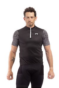 Camisa de Ciclismo Mynd Unissex First graphic preta