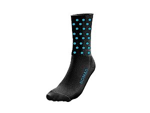 Meia de Ciclismo Nomad Dots preta e azul - Tam. único