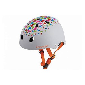 Capacete Polisport Urban Radical branco e laranja - Tam. P (53-55cm)