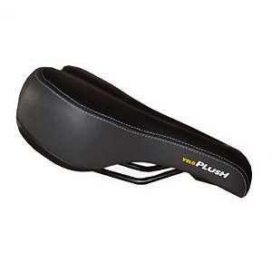 Selim Velo Plush VL-3112 com cavidade preto e cinza