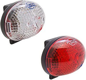 Kit de Luzes Dianteira e Traseira Planet Bike Blinky Safety