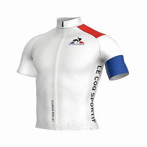 Camisa de ciclismo Le Coq New Elite Tri Sleeve Blanche