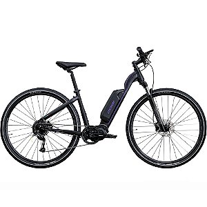 Bicicleta elétrica Oggi Flex 700c Shimano E-5000 preto e azul - Tam. Único (16,5")