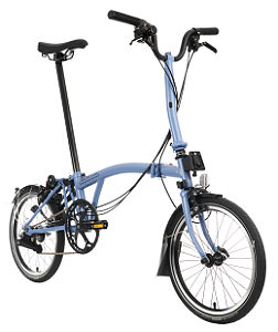 Bicicleta Brompton C Line Explore Black Mid - Cloud Blue