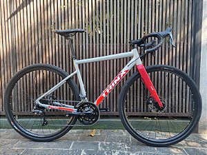 Bicicleta Trinx Climber 2.1 prata e vermelho - Tam. 50 - USADA