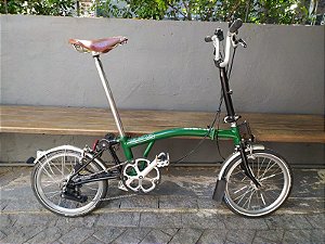 Bicicleta Brompton M6E Racing Green - Usada