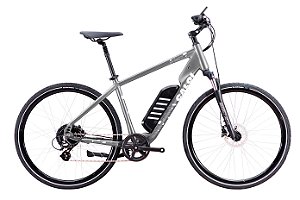 Bicicleta Caloi E-Vibe City Tour 700 2023 8v prata