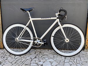 Bicicleta Create fixa em alumínio branca - Tam. 54 - USADA