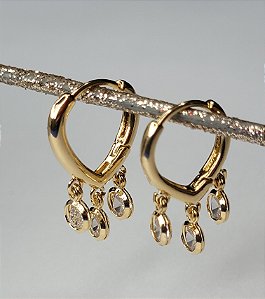 Argola click cristal