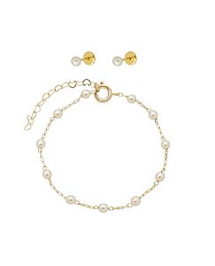 Conjunto pérolas infantil