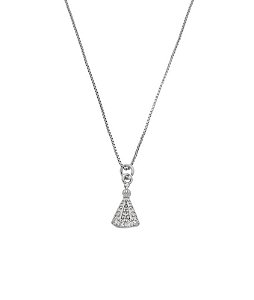 Colar Nossa Senhora Aparecida no ródio