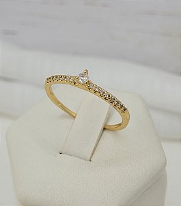 Anel solitário cravejado 3