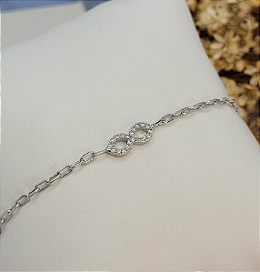 Pulseira infinito cravejado