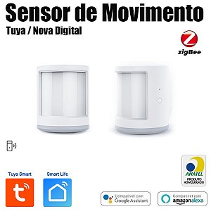 Sensor de Movimento Zigbee Nova Digital Tuya Smart Life